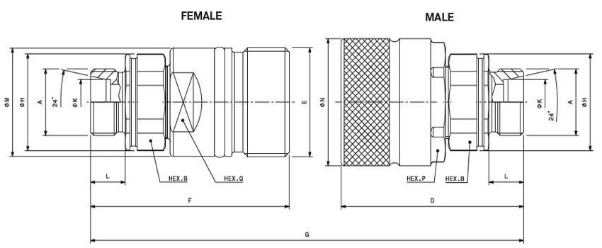 Seria VD filet exterior METRIC seria S poza tehnica