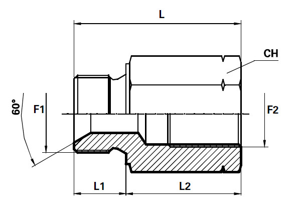 Adaptor MAMA METRIC -TATA BSP lung poza tehnica