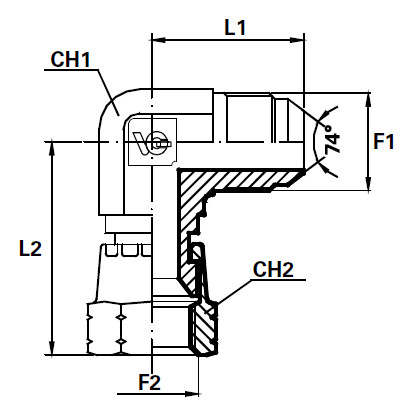 90° forjat filet exterior - interior rotitor poza tehnica