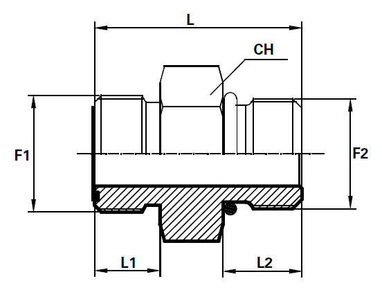 Niplu trecere filet ORFSE - UNF GARN poza tehnica