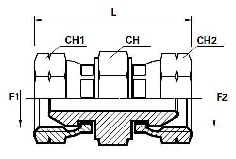Piulita legatura sertizata la ambele capete filet METRIC poza tehnica