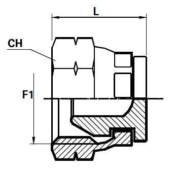 Capac blocare filet METRIC poza tehnica