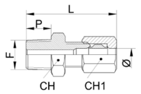 NIPLU COMPRESIUNE FILET EXTERIOR BSPT ALAMA