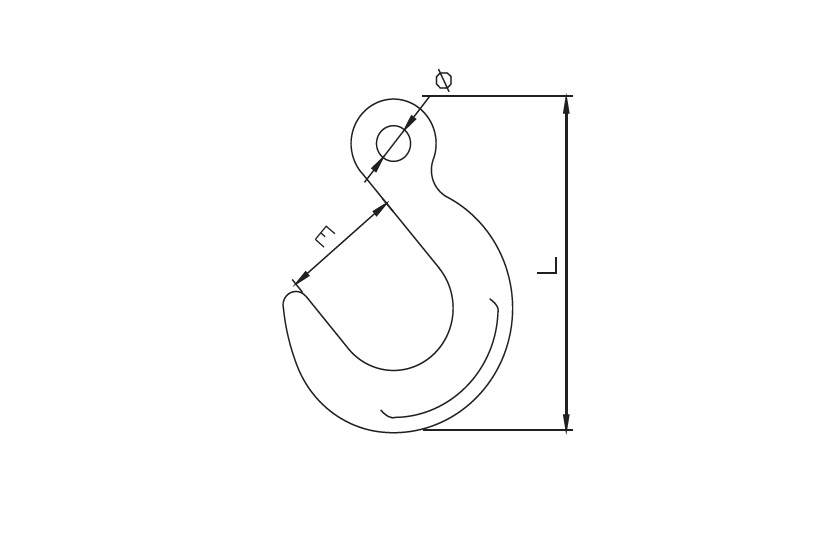 Cârlig cu ochi pentru forjă (turnătorie) BF-KT poza tehnica